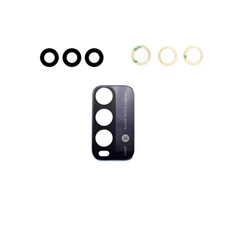 Xiaomi Redmi 9T İle Uyumlu Kamera Camı  Siyah