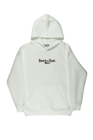 Lenithra Attack on Titan Mikasa Anime Sırt Baskılı Unisex Oversize Hoodie Beyaz / M