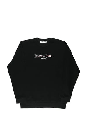 Lenithra Attack On Titan Mikasa Anime Sırt Baskılı Unisex Oversize Sweatshirt Siyah / XL