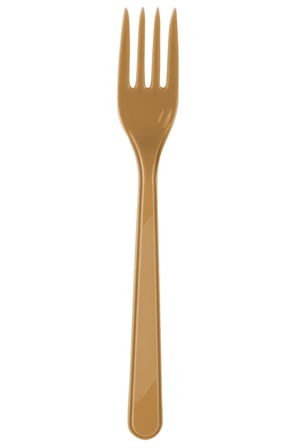Omeyva Sert Plastik 23 Cm. Altın Sorfa Piknik Seti - 12 Kişilik Tabak Bardak Çatal Kaşık Takımı
