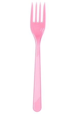 Omeyva 26 Cm. Plastik Mika Pembe Sorfa Piknik Seti - 12 Kişilik Tabak Bardak Çatal Kaşık Takımı