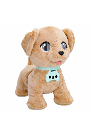 Tower Toys Milo İnteraktif Peluş Köpek Tasmalı Sevimli Eğlenceli Peluş Köpek Milo