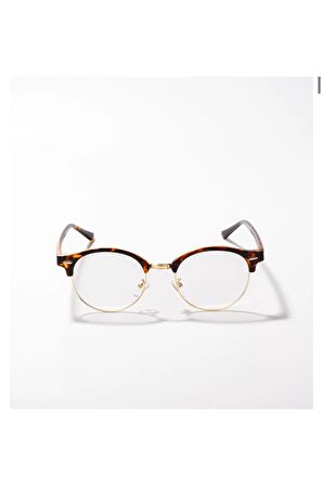 Gianna Unisex Kadın Erkek pudra Mavi Işık Korumalı Blue Block Oval Vintage Gözlük