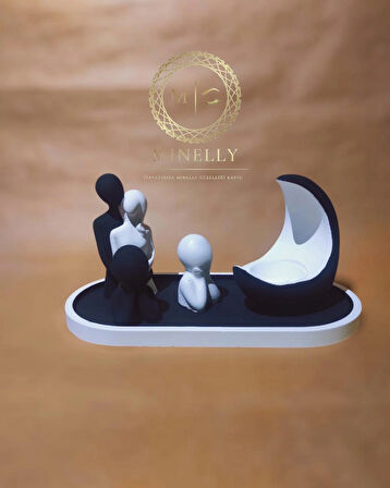 Minelly Özel Tasarım | Beşiktaş  Aile & Ay Işığı Seti 