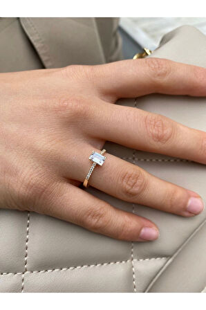 Minimal Baget Tektaş Altın Yüzük