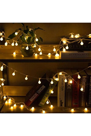 Minik Top Led Işık, 3 Metre, Yılbaşı Ağaç Işığı, Noel Işıklandırması, Ev Süsleme, Kamp Işığı