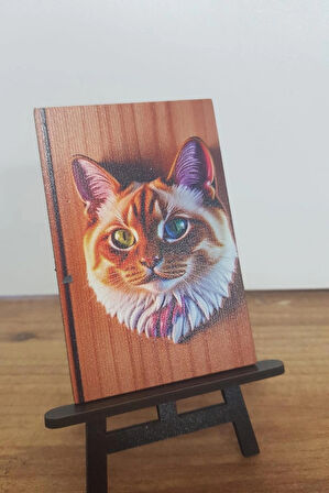 2 Adet Kedi Mini Tablo