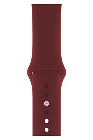 Watch 2 3 4 5 6 7 8 9 Se 38 40 41mm Uyumlu Spor Silikon Kordon Bordo 