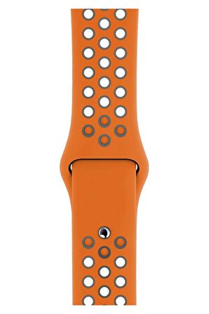 Watch 2 3 4 5 6 7 8 9 Se 38 40 41mm Uyumlu Delikli Spor Silikon Kordon Squash 