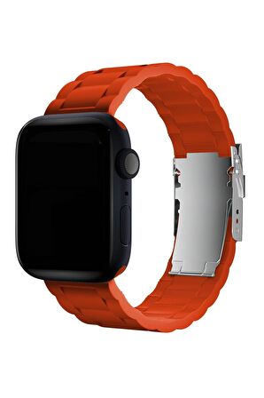 Watch 2 3 4 5 6 7 8 9 Se 38 40 41mm Uyumlu Compatible Silikon Kordon Ruby 