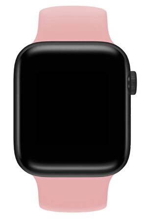 Watch 2 3 4 5 6 7 8 9 Se 38 40 41mm Uyumlu Solo Loop Silikon Kordon Pembe Small Beden