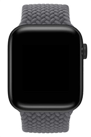 Watch 2 3 4 5 6 7 8 9 Se 38 40 41mm Uyumlu Örgü Loop Kordon Gri Medium Beden