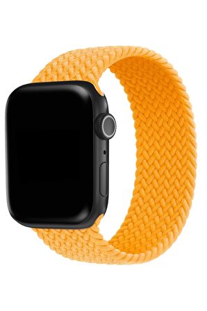 Watch 2 3 4 5 6 7 8 9 Se 38 40 41mm Uyumlu Örgü Loop Kordon Sari Large Beden
