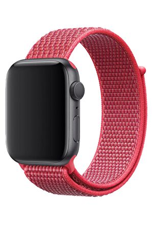 Watch 2 3 4 5 6 7 8 9 Se 38 40 41mm Uyumlu Spor Loop Kordon Raspberry 
