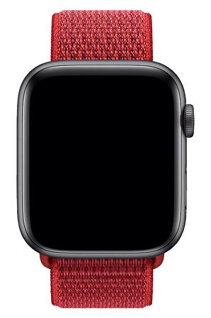 Watch 2 3 4 5 6 7 8 9 Se 38 40 41mm Uyumlu Spor Loop Kordon Red 