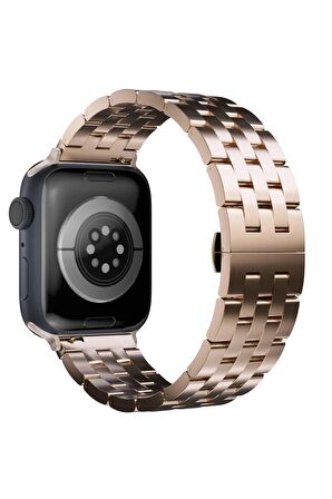 Watch 2 3 4 5 6 7 8 9 Se 38 40 41mm Uyumlu Brave Çelik Kordon Rose 