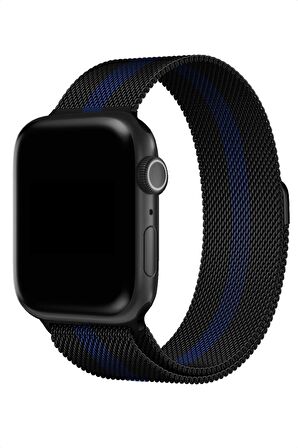 Watch 2 3 4 5 6 7 8 9 Se 38 40 41mm Uyumlu Milano Çelik Kordon Blue Road