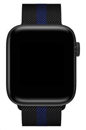 Watch 2 3 4 5 6 7 8 9 Se 38 40 41mm Uyumlu Milano Çelik Kordon Blue Road