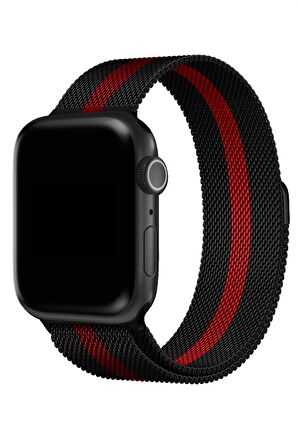 Watch 2 3 4 5 6 7 8 9 Se 38 40 41mm Uyumlu Milano Çelik Kordon Via Red