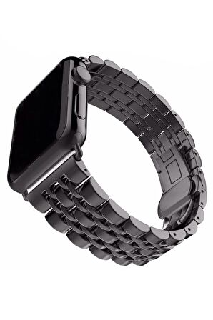 Watch 2 3 4 5 6 7 8 9 Se 38 40 41mm Uyumlu Steel Çelik Kordon Black 