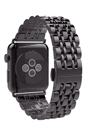 Watch 2 3 4 5 6 7 8 9 Se 38 40 41mm Uyumlu Steel Çelik Kordon Black 