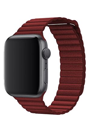 Watch 2 3 4 5 6 7 8 9 Se 38 40 41mm Uyumlu Klasik Deri Kordon Plum