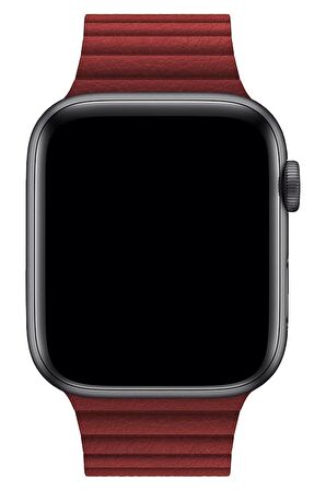 Watch 2 3 4 5 6 7 8 9 Se 38 40 41mm Uyumlu Klasik Deri Kordon Plum