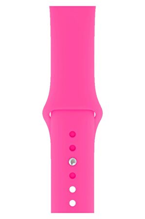 Watch 2 3 4 5 6 7 8 9 Se 42 44 45 49mm Uyumlu Spor Silikon Kordon Şeker Pembe 