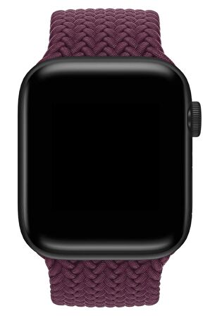 Watch 2 3 4 5 6 7 8 9 Se 42 44 45 49mm Uyumlu Örgü Loop Kordon Cranberry Small Beden