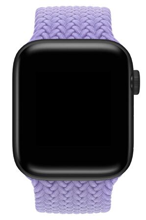 Watch 2 3 4 5 6 7 8 9 Se 42 44 45 49mm Uyumlu Örgü Loop Kordon Mor Medium Beden