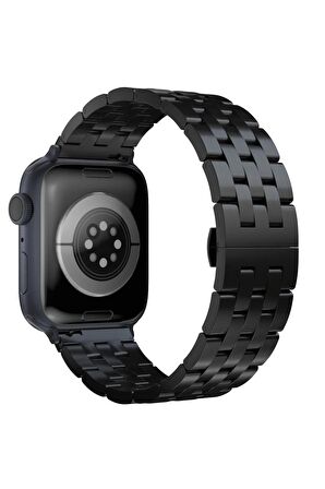 Watch 2 3 4 5 6 7 8 9 Se 42 44 45 49mm Uyumlu Brave Çelik Kordon Siyah 