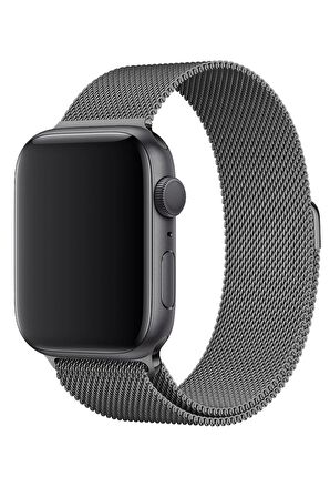 Watch 2 3 4 5 6 7 8 9 Se 42 44 45 49mm Uyumlu Milano Çelik Kordon Space Gray