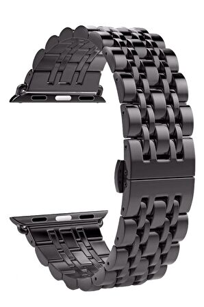 Watch 2 3 4 5 6 7 8 9 Se 42 44 45 49mm Uyumlu Steel Çelik Kordon Black 