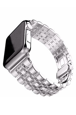 Watch 2 3 4 5 6 7 8 9 Se 42 44 45 49mm Uyumlu Steel Çelik Kordon Silver 