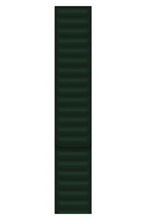 Watch 2 3 4 5 6 7 8 9 Se 42 44 45 49mm Uyumlu Broad Deri Kordon Dark Green