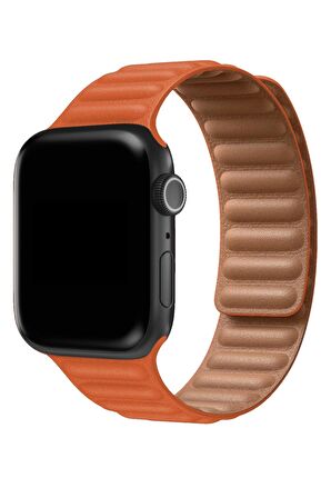 Watch 2 3 4 5 6 7 8 9 Se 42 44 45 49mm Uyumlu Broad Deri Kordon Orteg