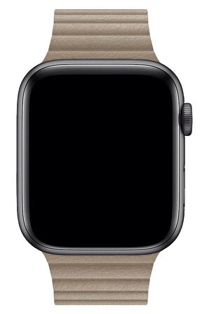 Watch 2 3 4 5 6 7 8 9 Se 42 44 45 49mm Uyumlu Klasik Deri Kordon Begie