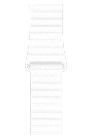 Watch 2 3 4 5 6 7 8 9 Se 42 44 45 49mm Uyumlu Klasik Deri Kordon Beyaz Kayış