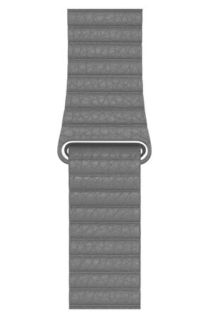 Watch 2 3 4 5 6 7 8 9 Se 42 44 45 49mm Uyumlu Klasik Deri Kordon Gri
