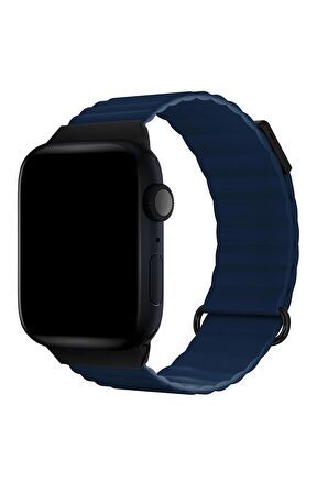 Watch 2 3 4 5 6 7 8 9 Se 42 44 45 49mm Uyumlu Mıknatıslı Deri Kordon Davin