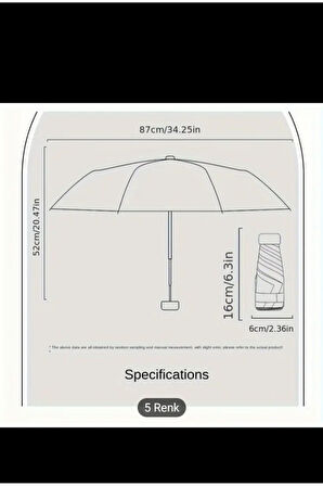 Hafif ve kolay taşınabilir şemsiye