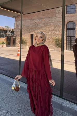 Mirel Volanlı Tesettür Takım