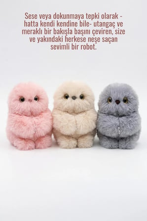 Mirumi Akıllı Peluş Robot Oyuncak Şarjlı- Müzikli - Hareketli Kafa - Etkileşimli Sevimli