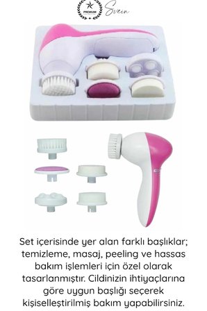 #YüzBakım Cilt Temizleme ve Yüz Masaj Aleti 5 Başlıklı Akne Sivilce Siyah Nokta Temizleyici Elektrikli Yüz Bakım Cihazı Kırışıklık Karşıtı Gözenek Arındırıcı Cilt Bakım Aparatı
