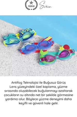#DenizGözlüğü Çocuk Yüzücü Gözlüğü Antifog UV Korumalı Ayarlanabilir Yüzme Gözlüğü 3 Yaş Üzeri Havuz Deniz Kullanımı İçin Dayanıklı Konforlu Tasarım Silikon Kayışlı Su Geçirmez Buğu Önleyici