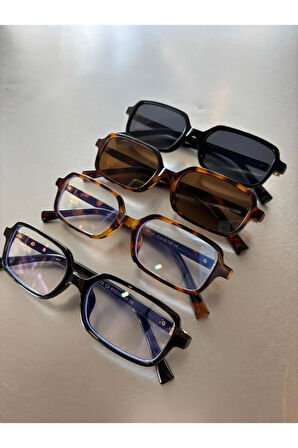 Miux mi Metal Aksesuarlı Kare Güneş Gözlüğü Miux Şık unisex Model Uv400 Koruma