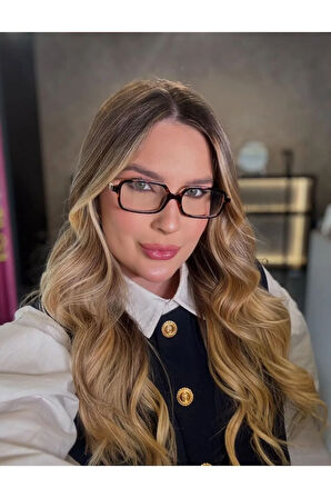 Miux mi Metal Aksesuarlı Kare Güneş Gözlüğü Miux Şık unisex Model Uv400 Koruma