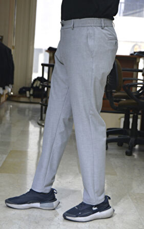 Manjogger Bez Ayağı Jogger Pantolon Açık Gri