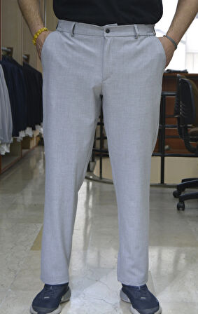 Manjogger Bez Ayağı Jogger Pantolon Açık Gri