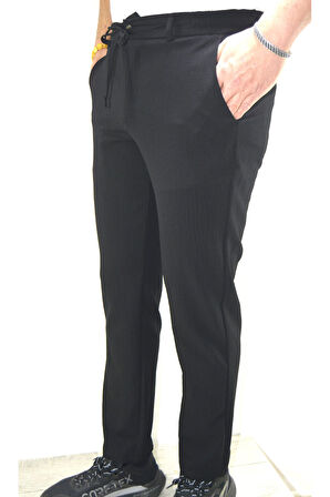 Manjogger Gofre Jogger Pantolon Siyah